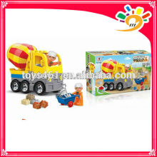 funny happy block set with music battery operated truck building blocks